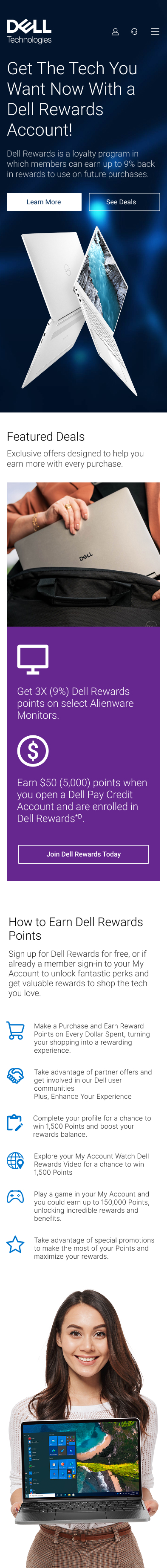 Dell mobile walkthrough screen 1